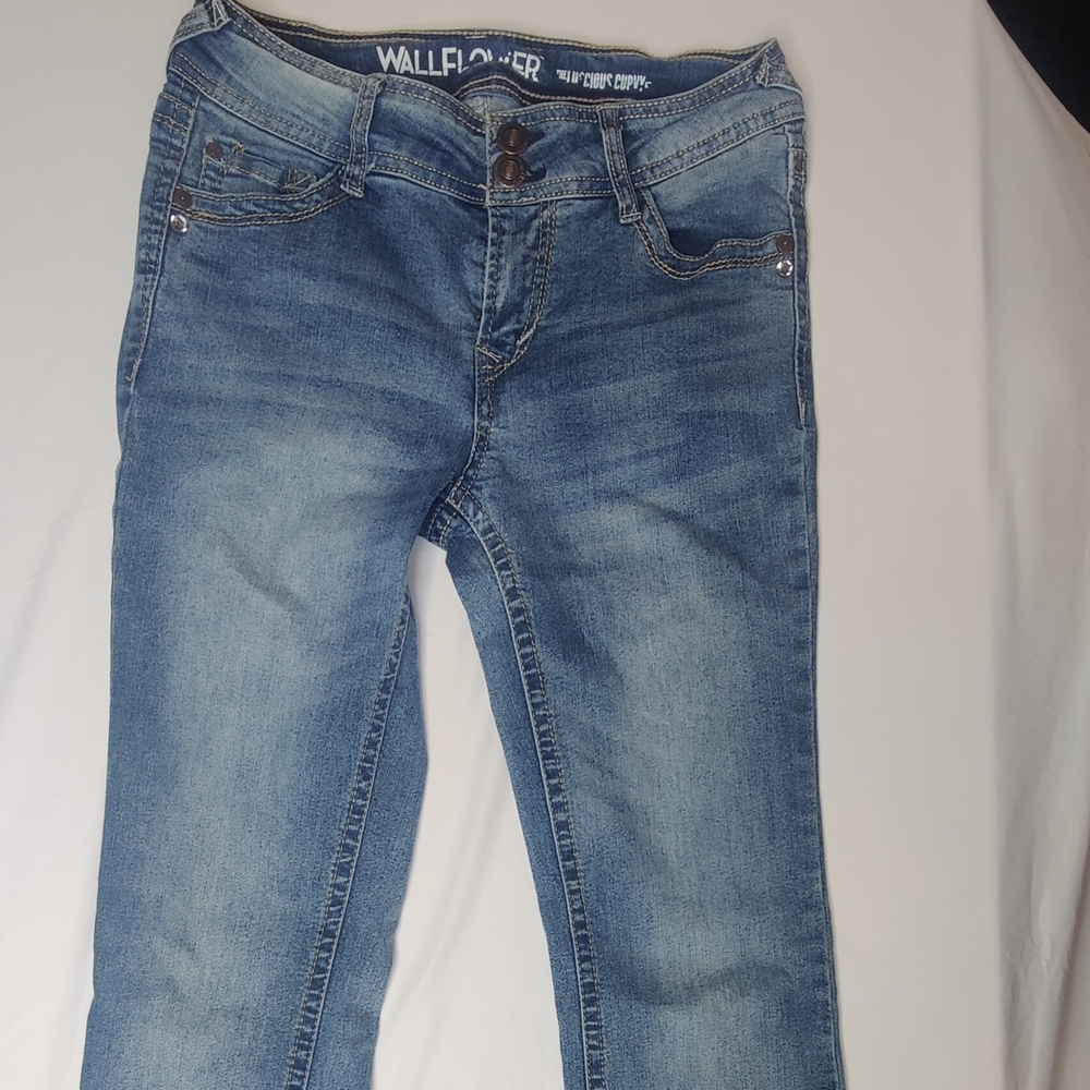 Wallflower Women's Blue Denim Jeans - Picture 4 of 8